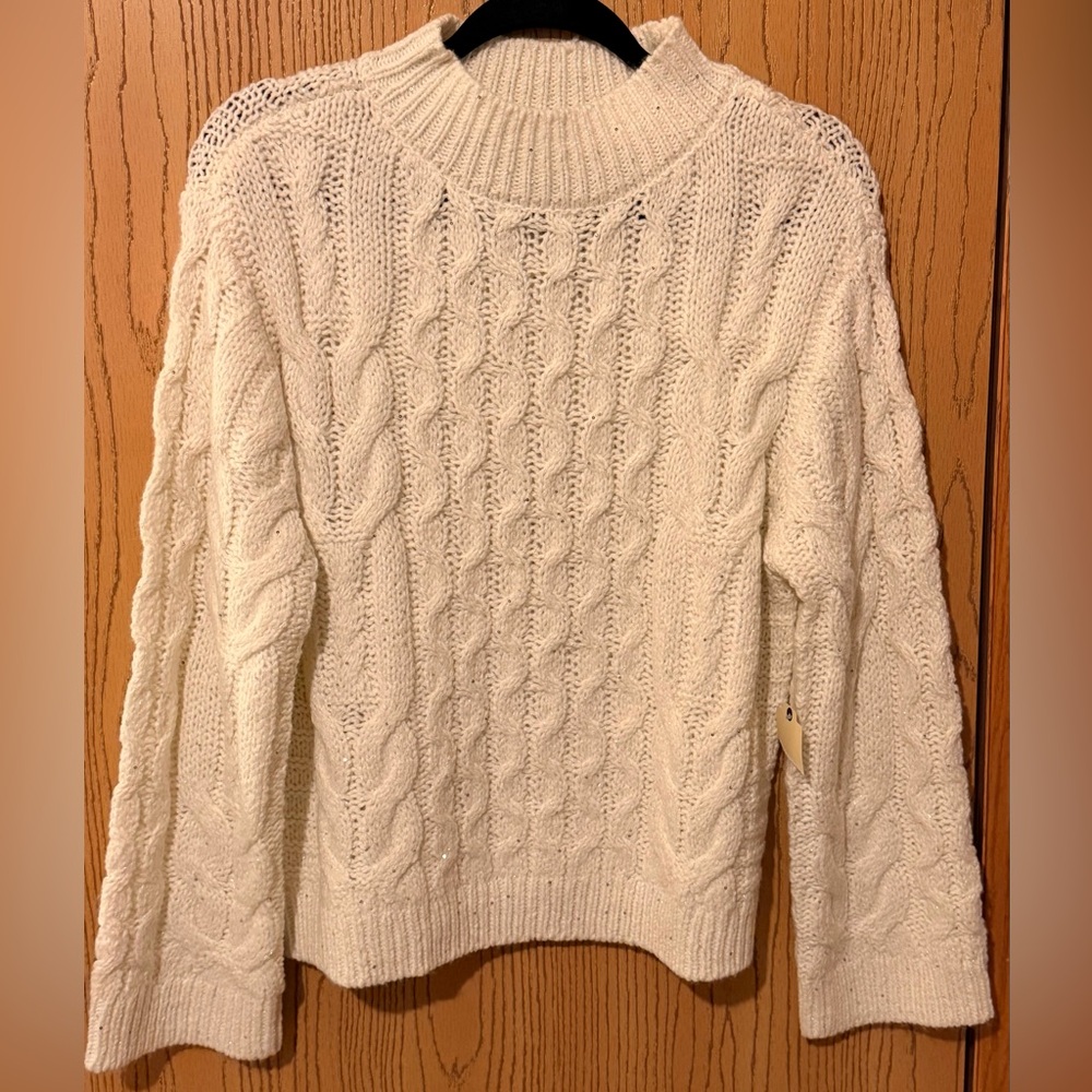 St. John's Bay Cream Cable Knit Sweater
